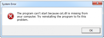 cst.dll file error
