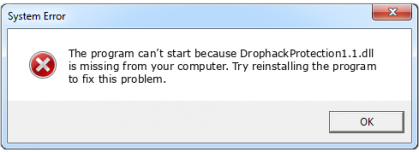 drophackprotection1.1.dll file error