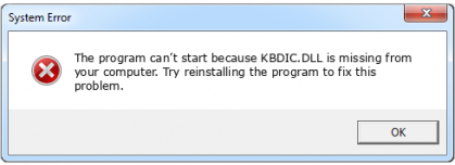 kbdic.dll file error