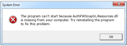 authfwsnapin.resources.dll file error
