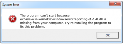 ext-ms-win-kernel32-windowserrorreporting-l1-1-0.dll file error