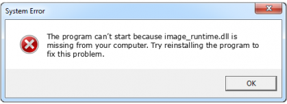 image_runtime.dll file error