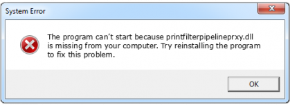 printfilterpipelineprxy.dll file error