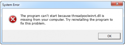 threadpoolwinrt.dll file error