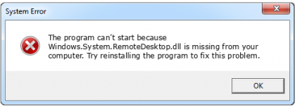 windows.system.remotedesktop.dll file error