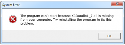 x3daudio1 7 dll 32 bit x3daudio1 7 dll 32 bit