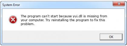 yui.dll file error